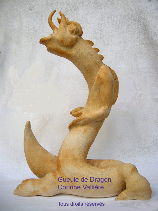 Gueule de dragon (Ht 78 X 55 X 35 cm Céramique de terres mêlées)